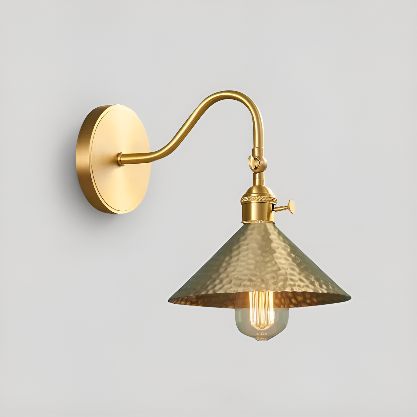 Kestrel Copper Wall Sconce Gold Adjustable LED Arm Style