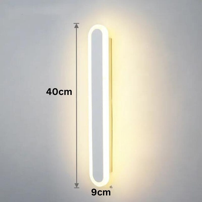 NoirGlow Black Outdoor LED Strip Wall Light Waterproof