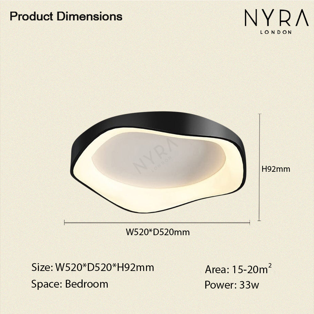 NovaGlow Tri-Color Ceiling Wall Light With Remote Control