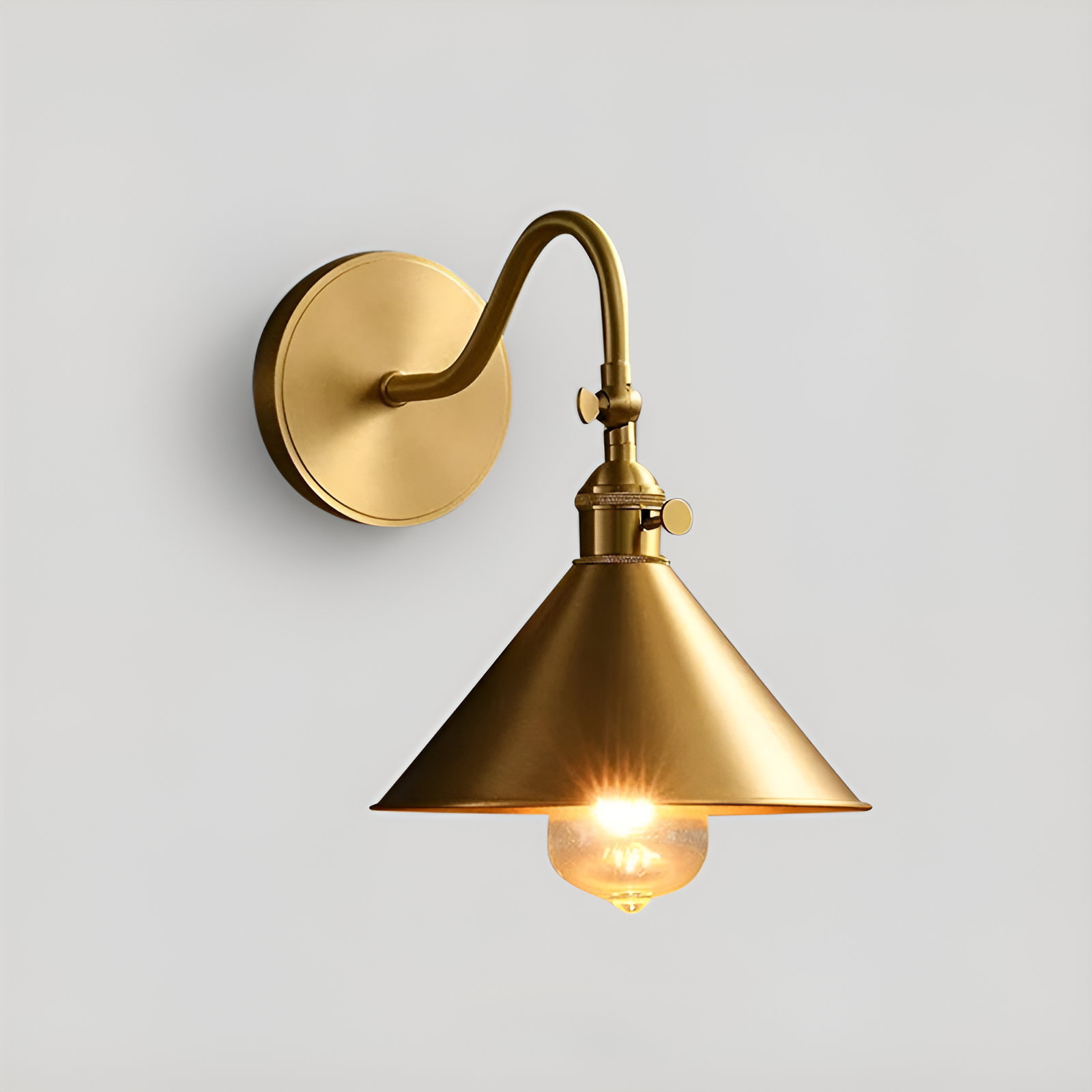 Kestrel Copper Wall Sconce Gold Adjustable LED Arm Style
