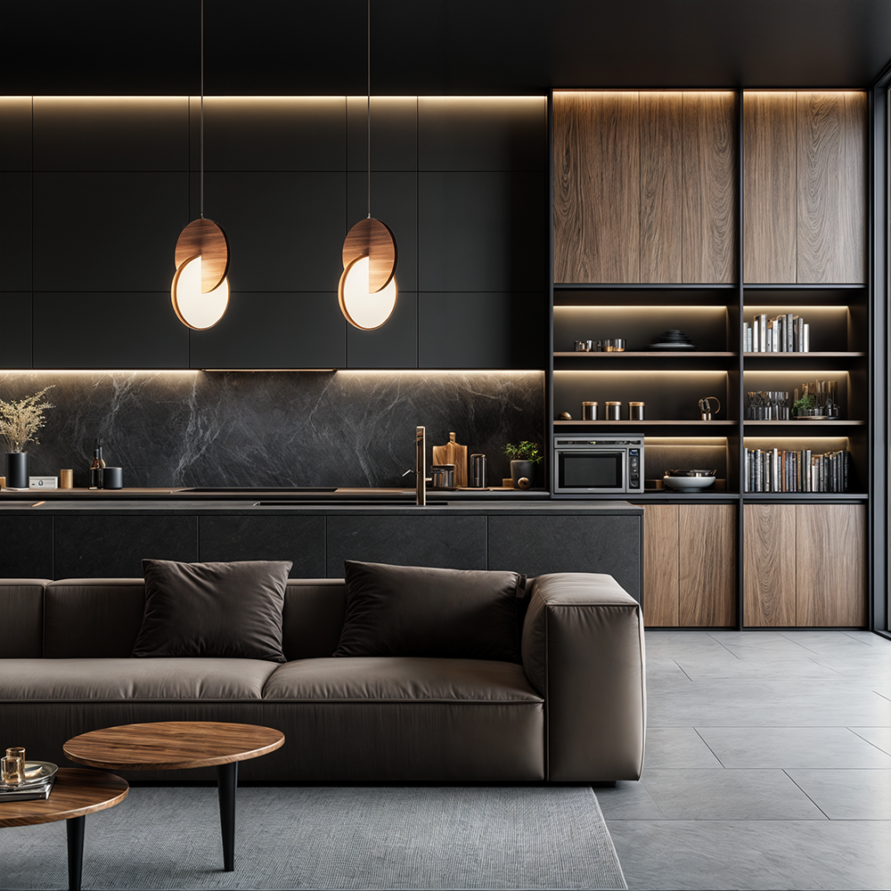 Elora Oak Wood Lampshade for Nordic Vintage Interiors