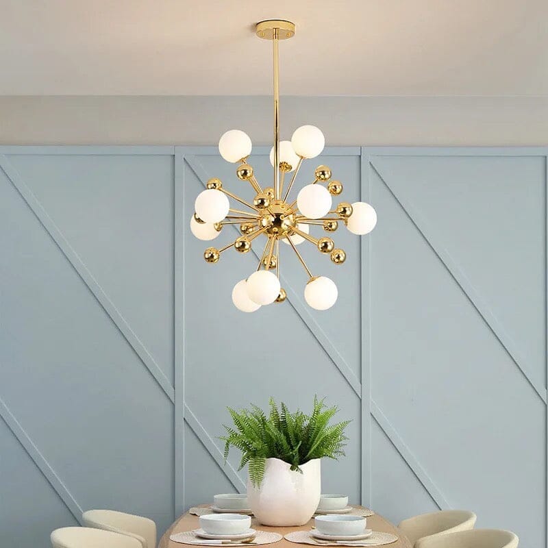 AstraNova Golden Globe Acrylic Sputnik Ceiling Chandelier
