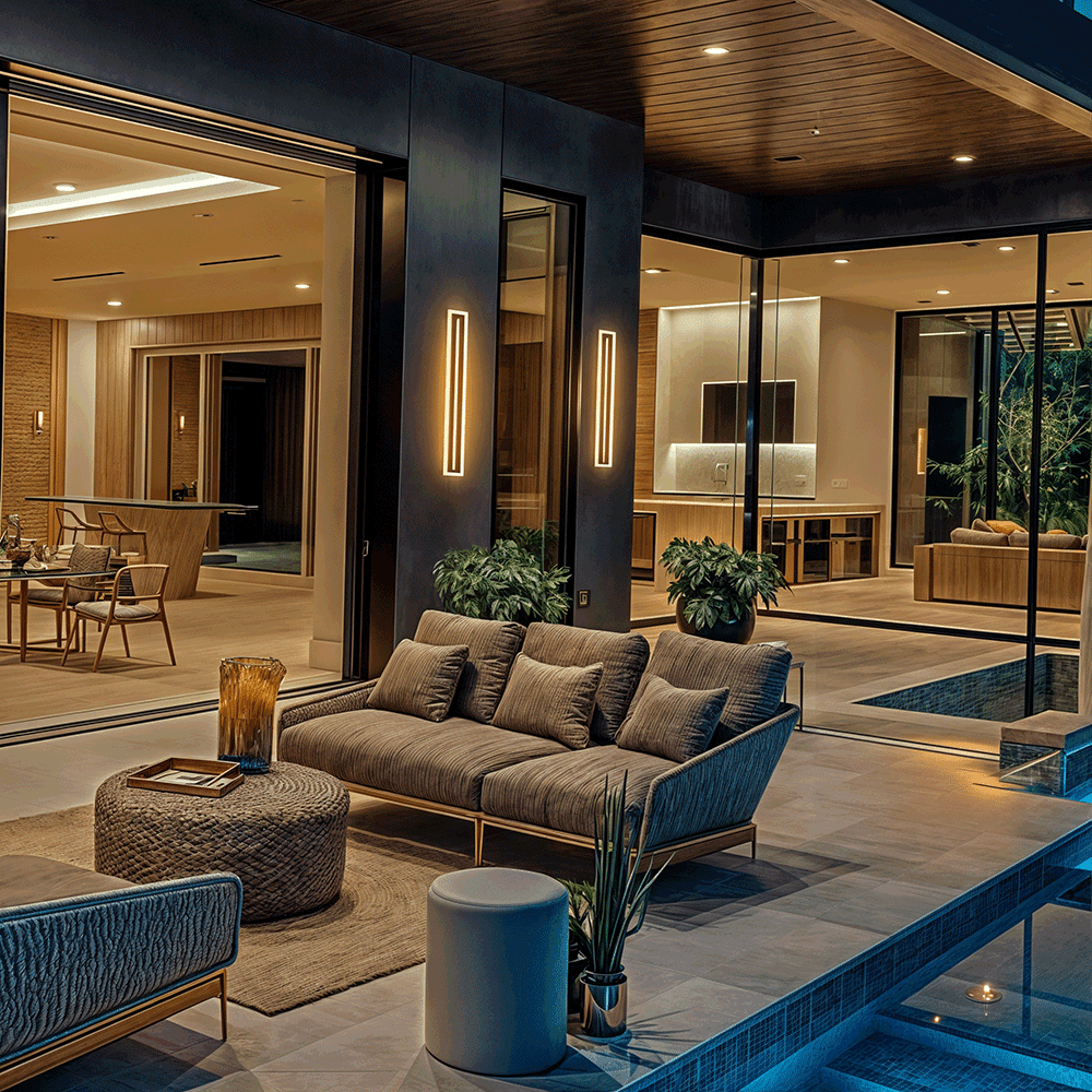 NovaLume Outdoor LED Wall Light Long Aluminum Strip