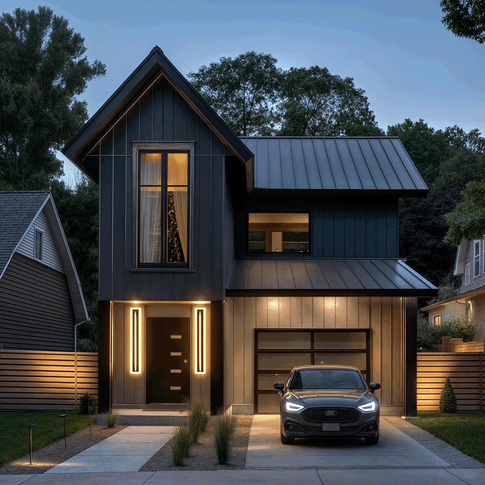 NovaLume Outdoor LED Wall Light Long Aluminum Strip