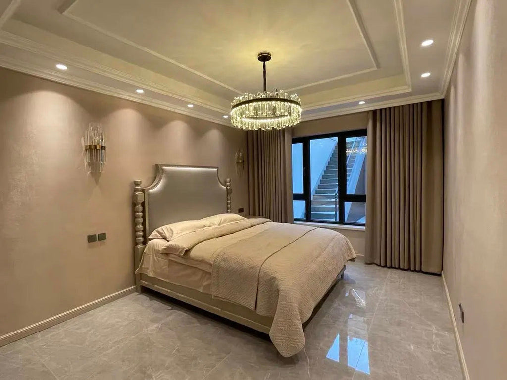 Nyara Series Tri Color Dimmable Chandelier Premium Metal