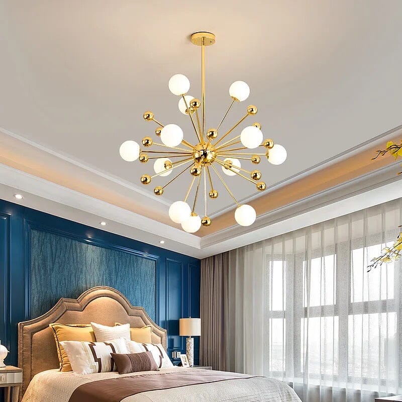 AstraNova Golden Globe Acrylic Sputnik Ceiling Chandelier