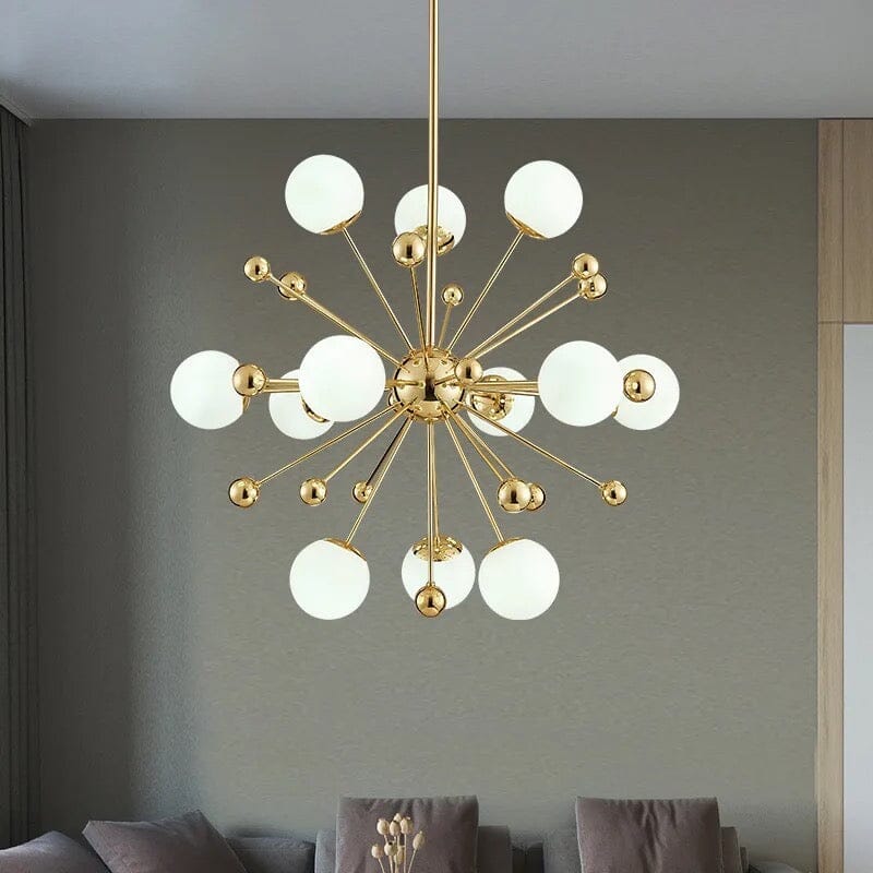 AstraNova Golden Globe Acrylic Sputnik Ceiling Chandelier