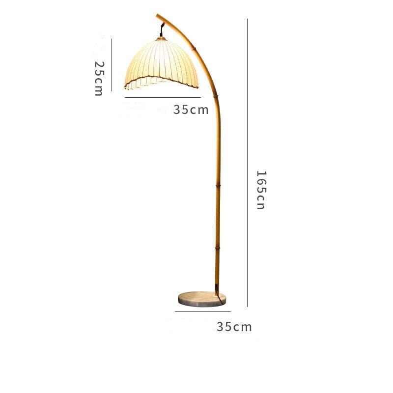 Aurelia Bamboo Floor Lamp for Luxury Living Rooms At Home