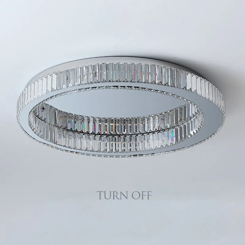 Orion Crest Golden Round Crystal Chandelier For Home