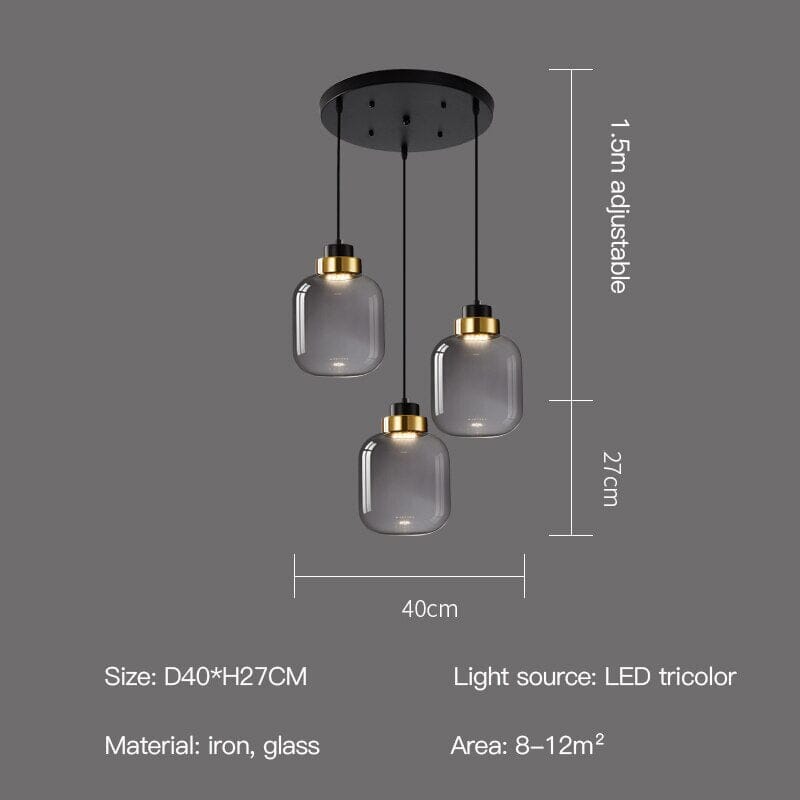 Novae Glass Pendant LED Light Retro Nordic Ambient Style