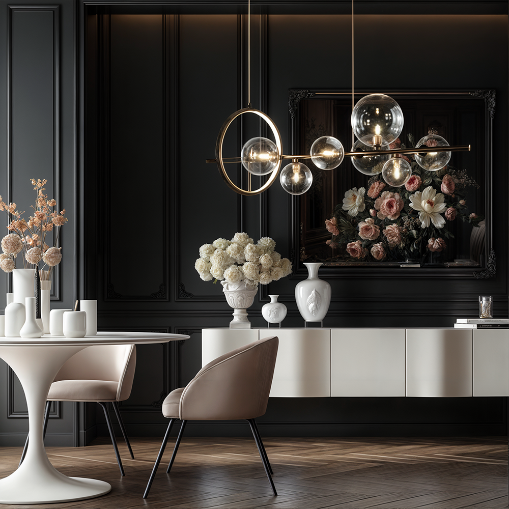 LyraLume Glass & Aluminum Chandelier - Dual Styles LED