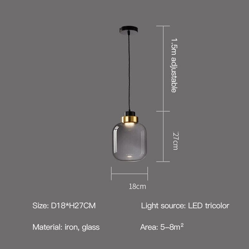 Novae Glass Pendant LED Light Retro Nordic Ambient Style