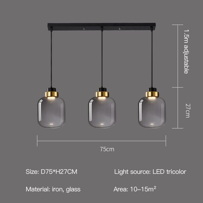 Novae Glass Pendant LED Light Retro Nordic Ambient Style