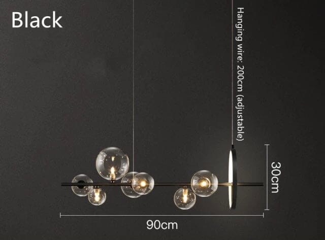 LyraLume Glass & Aluminum Chandelier - Dual Styles LED