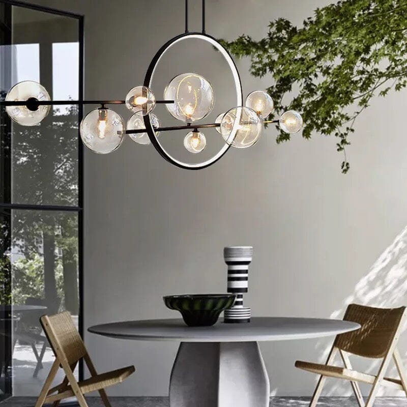 LyraLume Glass & Aluminum Chandelier - Dual Styles LED