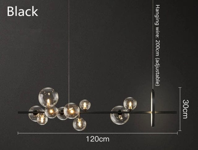 LyraLume Glass & Aluminum Chandelier - Dual Styles LED