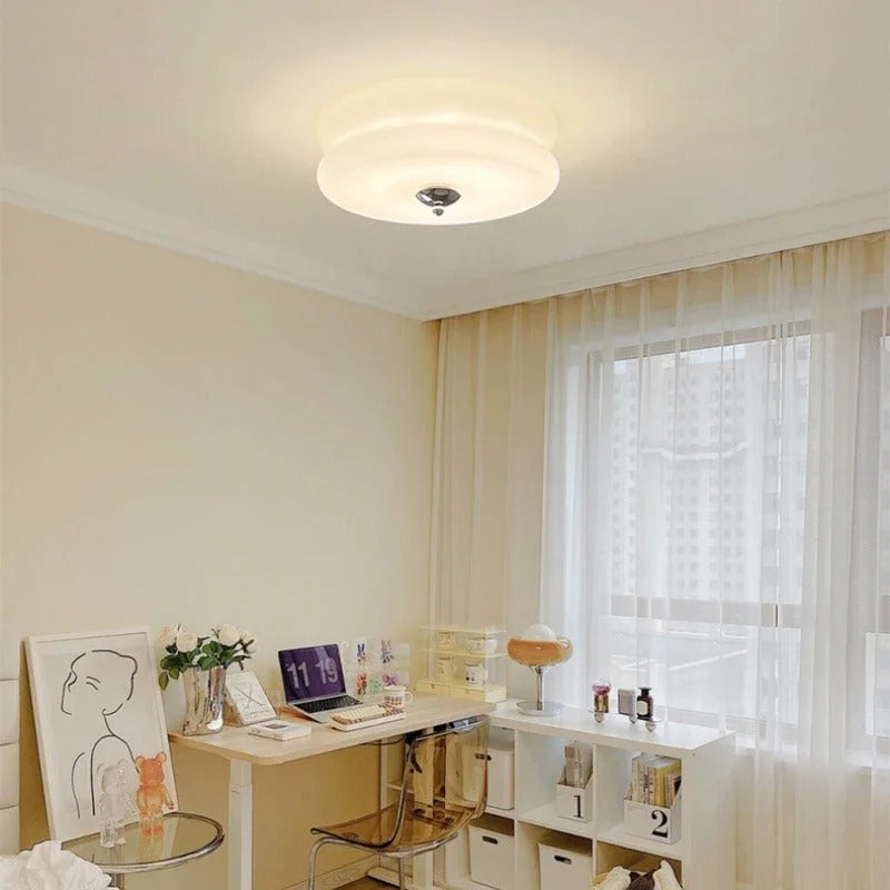 Aurora Glass Wall Sconce Diffused Warm Ambient Light