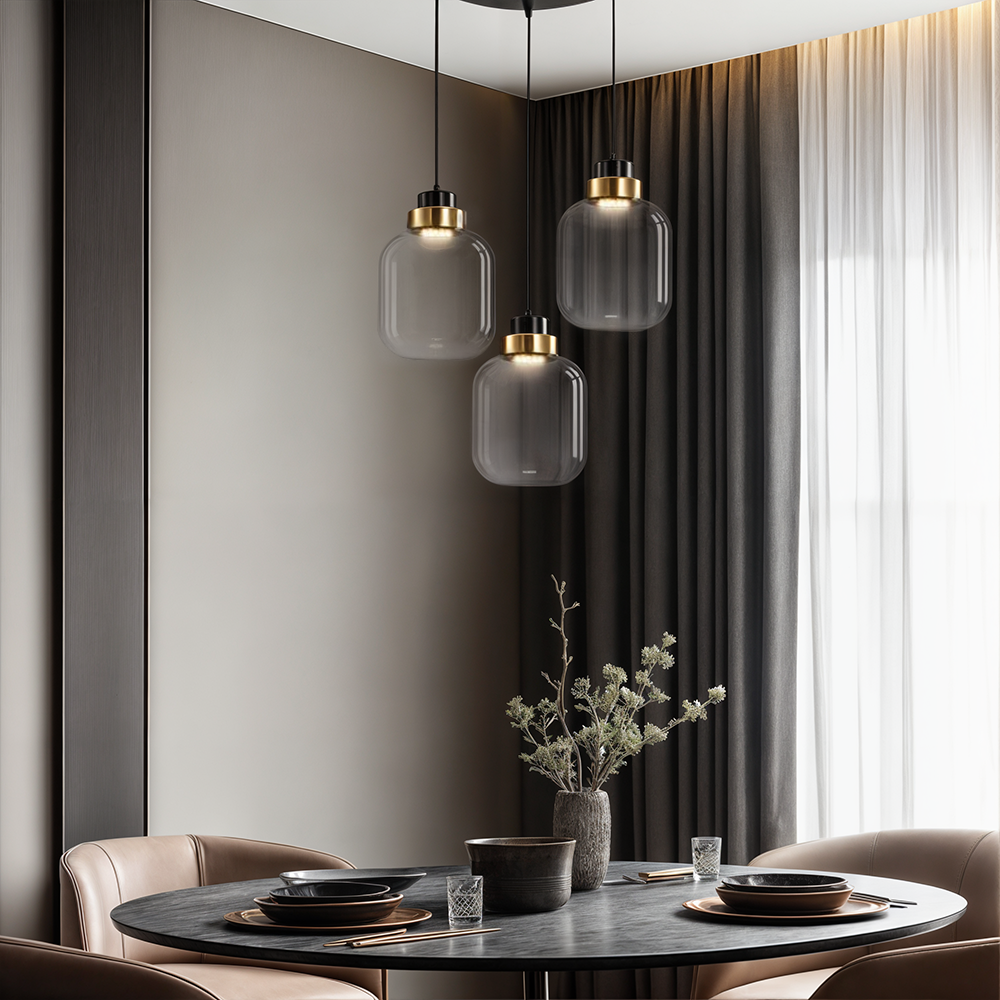 Novae Glass Pendant LED Light Retro Nordic Ambient Style