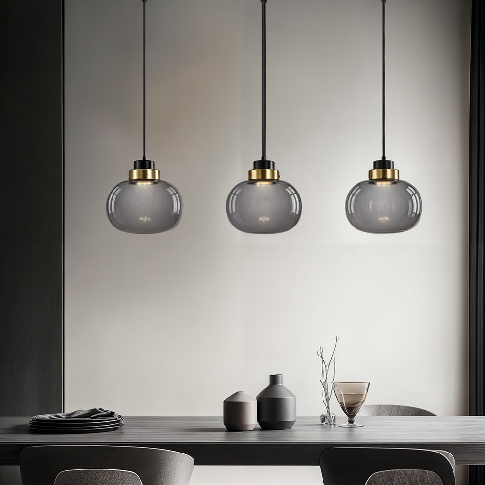 Novae Glass Pendant LED Light Retro Nordic Ambient Style
