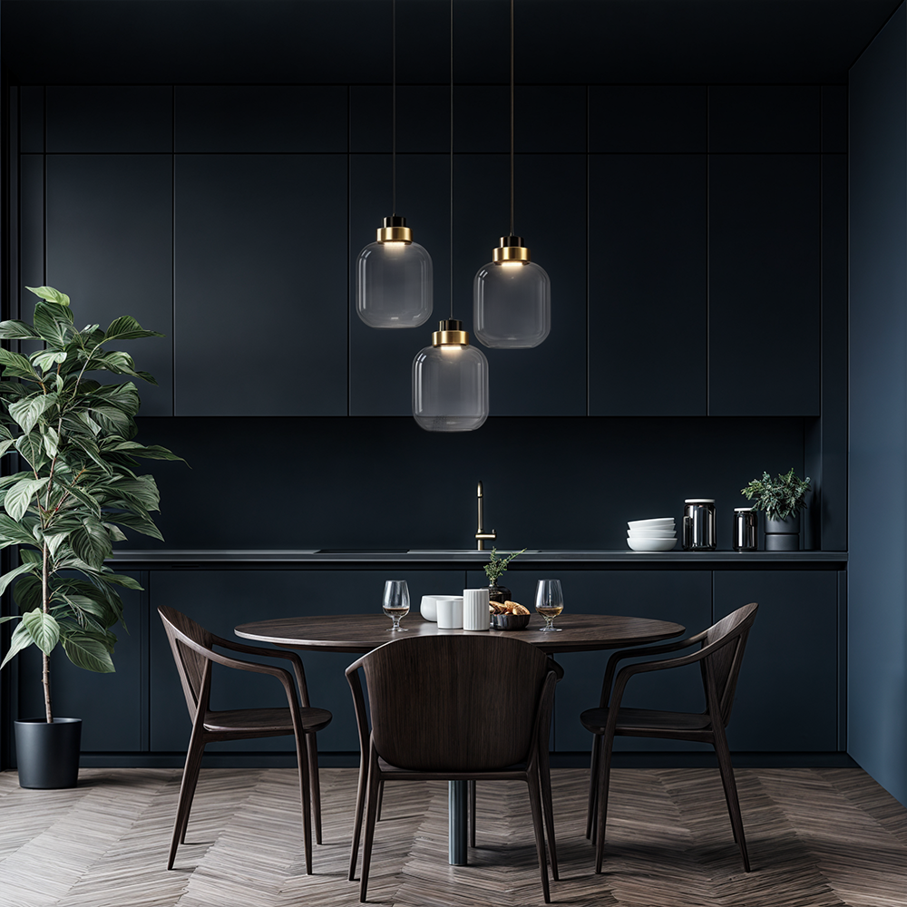 Novae Glass Pendant LED Light Retro Nordic Ambient Style