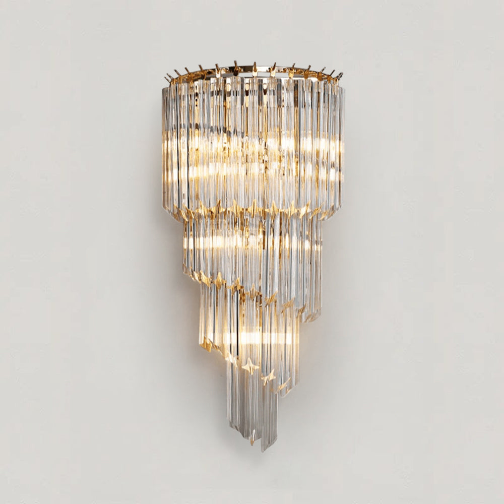 Auric Crystal Wall Sconce in Premium Gold Luxury Finish
