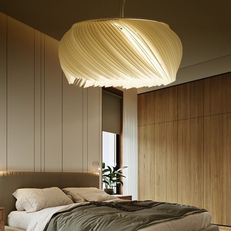 Lyra Acrylic Hanging Lamps with Cardboard Shades for Texture
