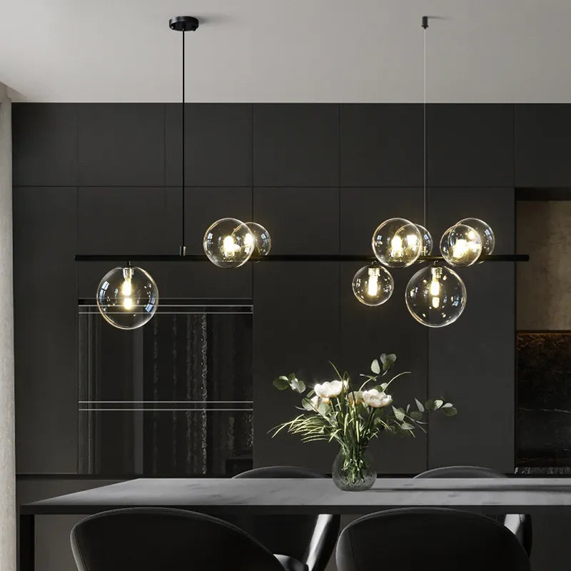 Liora Orb Glass Chandelier Nordic Minimalist Light
