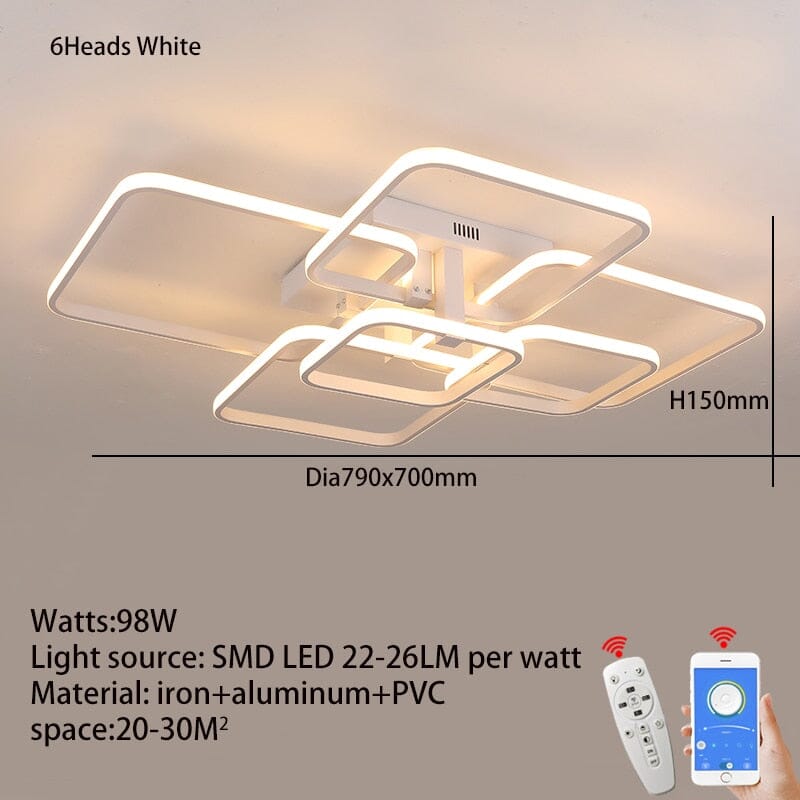 NovaLuxe Square Crystal Elegant Chandelier By Elara Studio