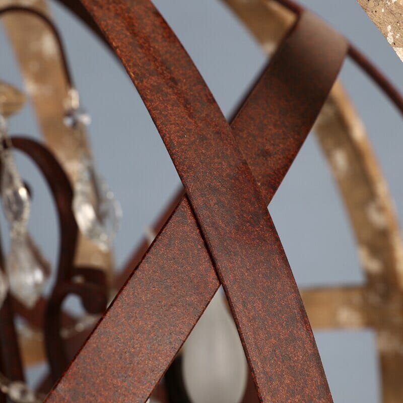 Valewood Vintage Wood Chandelier With Ornate Details