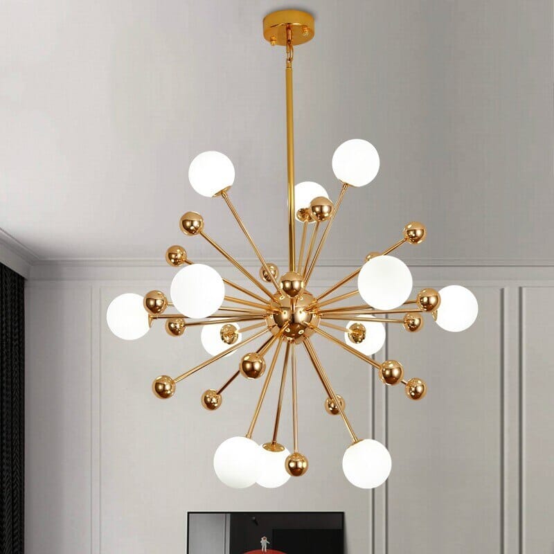 AstraNova Golden Globe Acrylic Sputnik Ceiling Chandelier