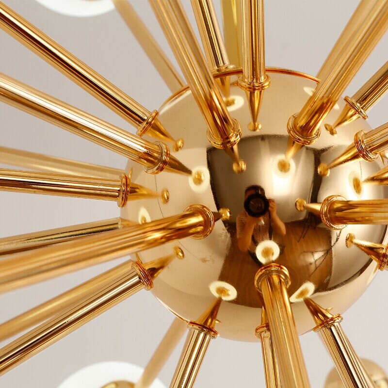 AstraNova Golden Globe Acrylic Sputnik Ceiling Chandelier