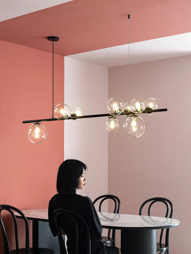 Liora Orb Glass Chandelier Nordic Minimalist Light