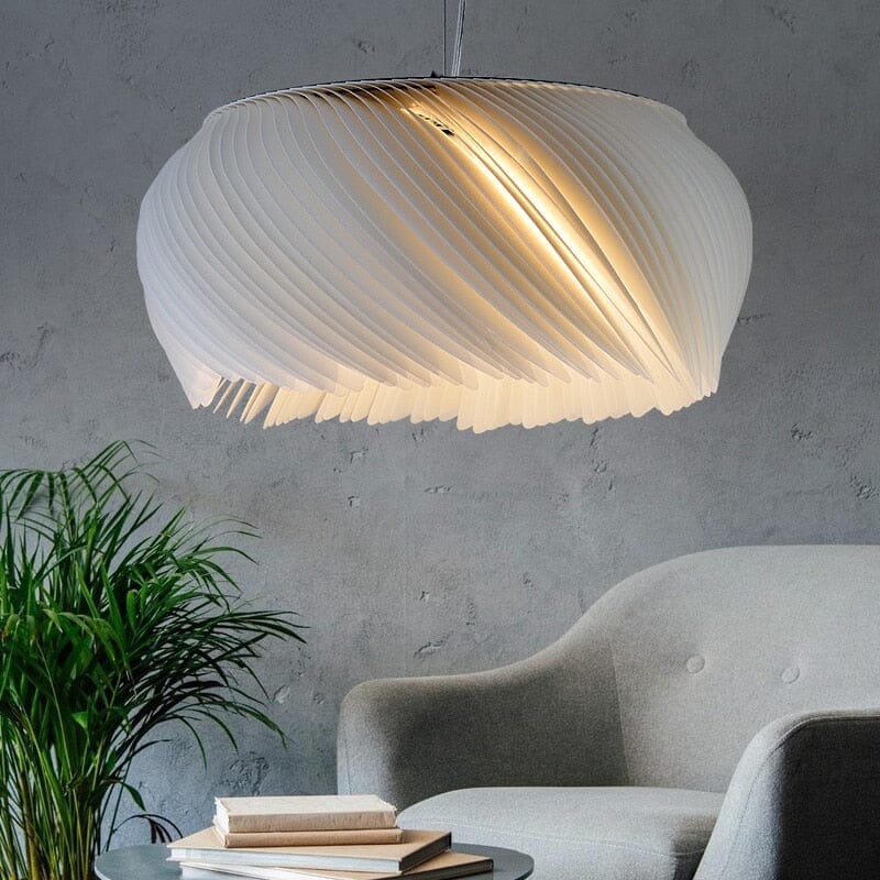 Lyra Acrylic Hanging Lamps with Cardboard Shades for Texture