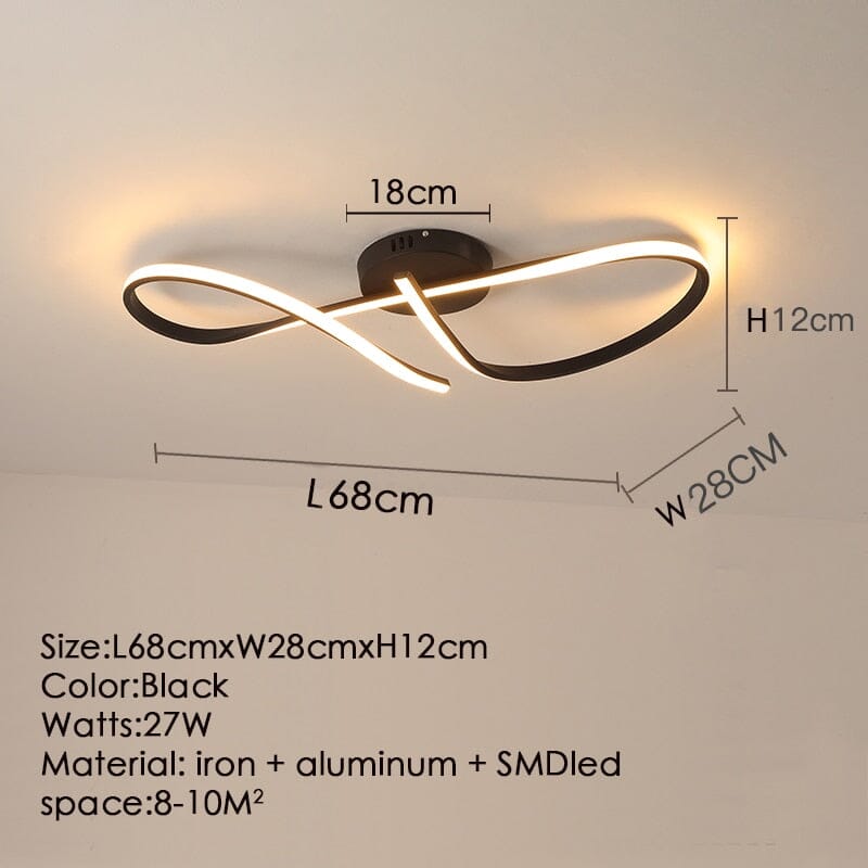 AeroBow LED Ceiling Light Modern Wrought Iron Fixture