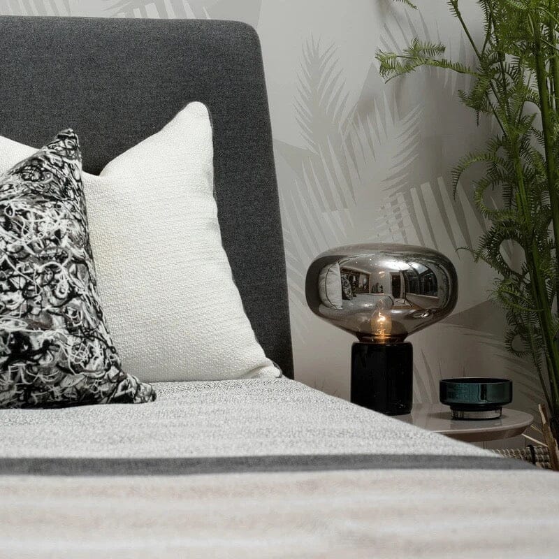 SylvanGlow Nordic Desk Lamp With Glass Shade Forest Light