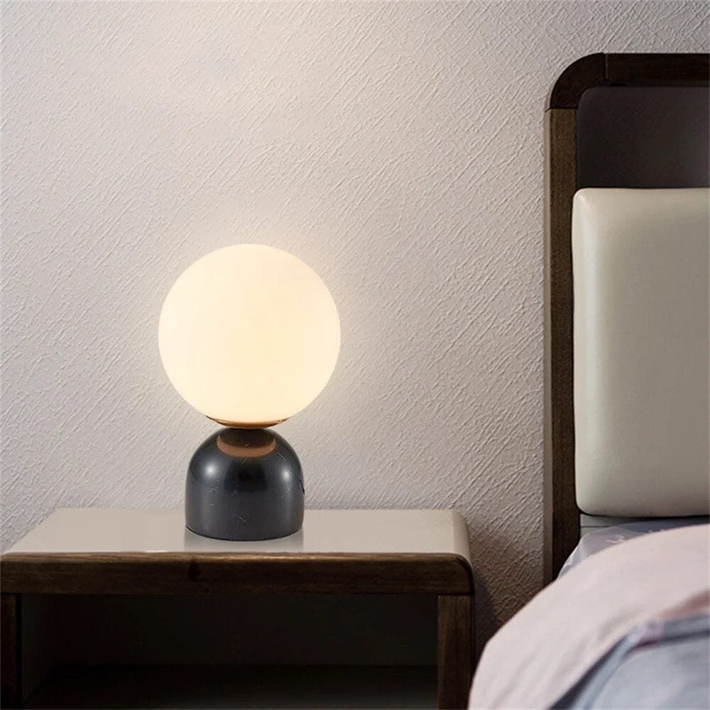 NovaLume Glass Ball Table Lamp With Ambient LED Glow