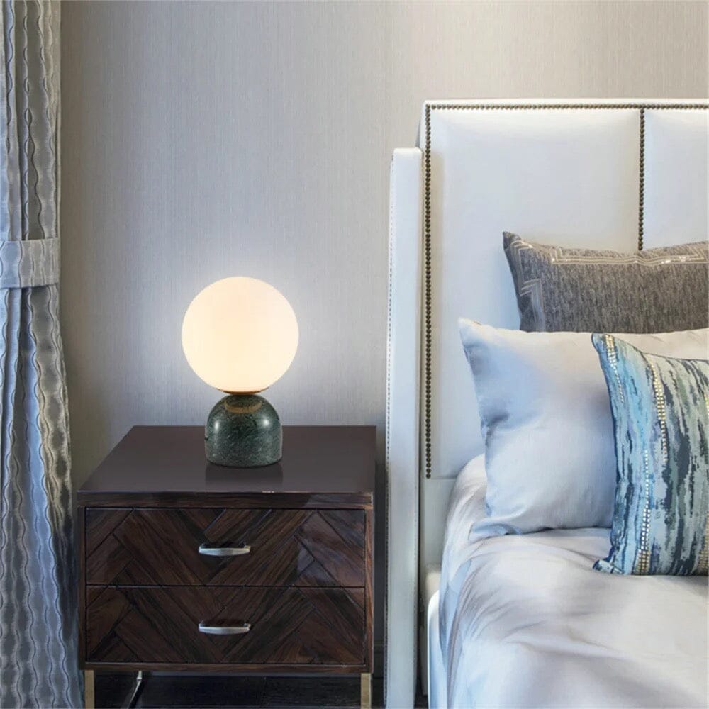 NovaLume Glass Ball Table Lamp With Ambient LED Glow