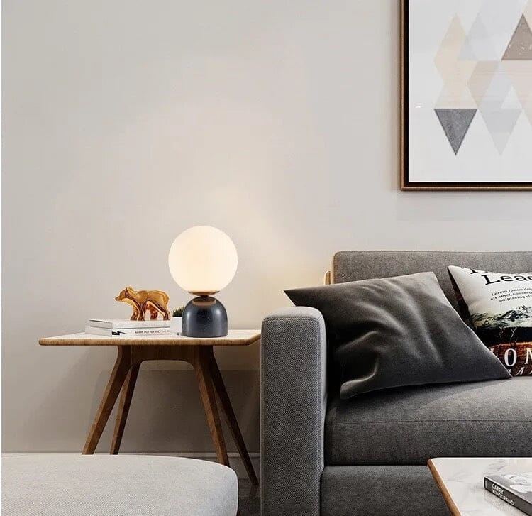 NovaLume Glass Ball Table Lamp With Ambient LED Glow