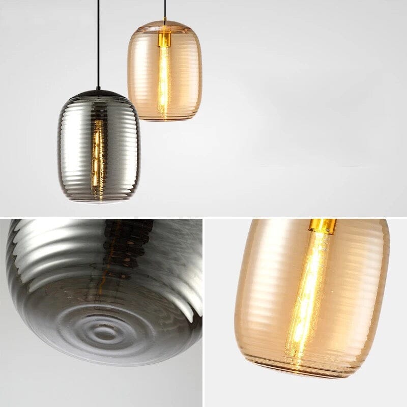 AstraLume Glass Pendant Lamp with Hand Blown Shade Design