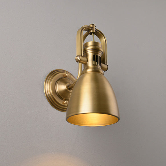 Luminex Brass Industrial Wall Light With Adjustable Bracket