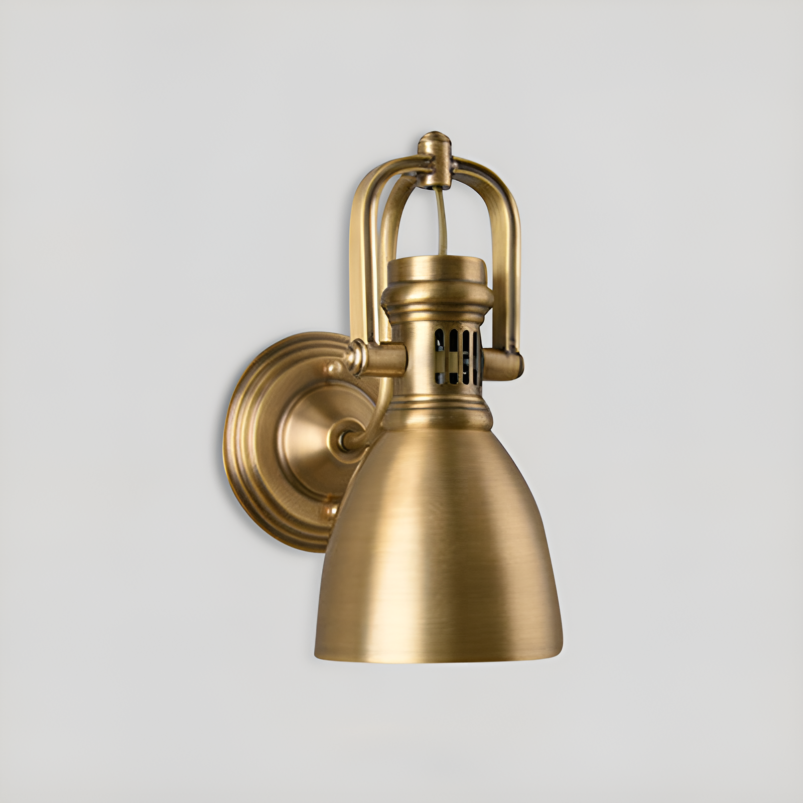 Luminex Brass Industrial Wall Light With Adjustable Bracket