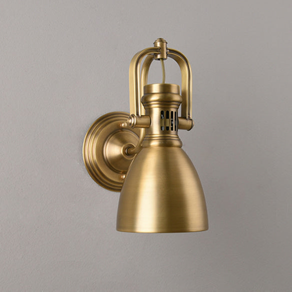 Luminex Brass Industrial Wall Light With Adjustable Bracket
