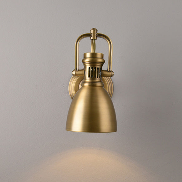 Luminex Brass Industrial Wall Light With Adjustable Bracket