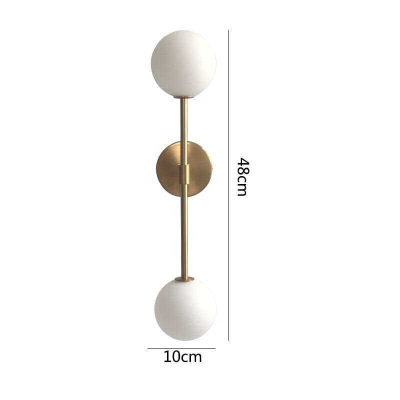 NovaLume Milky Glass Ball LED Wall Lamp Adjustable Angle
