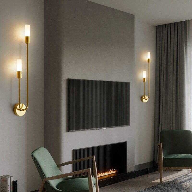 Asteron Nordic Long-Strip Wall Lamp in Copper and Aluminum