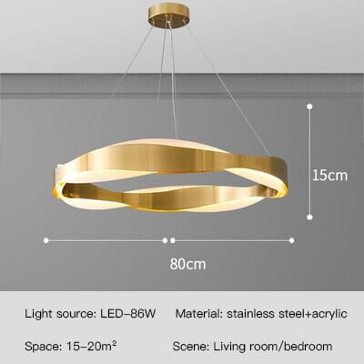 AstraRing Pendant Light - Adjustable Length, 3-Color Dimming