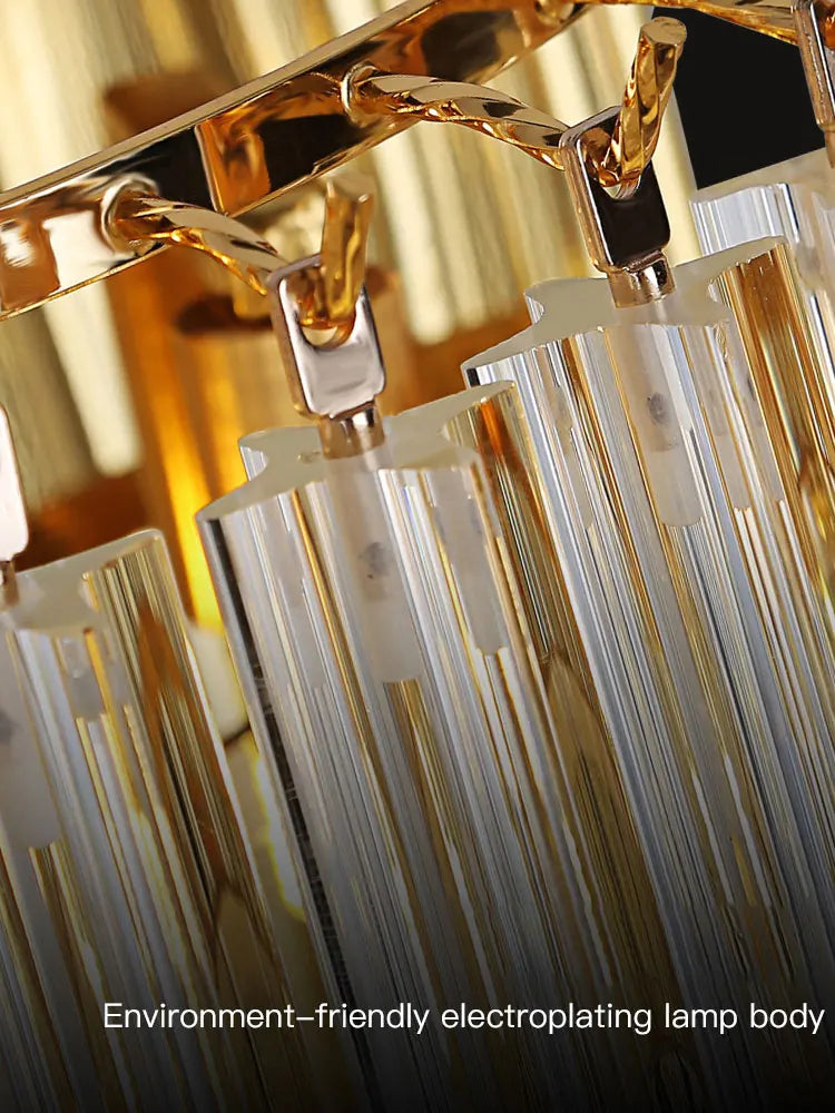 Auric Crystal Wall Sconce in Premium Gold Luxury Finish