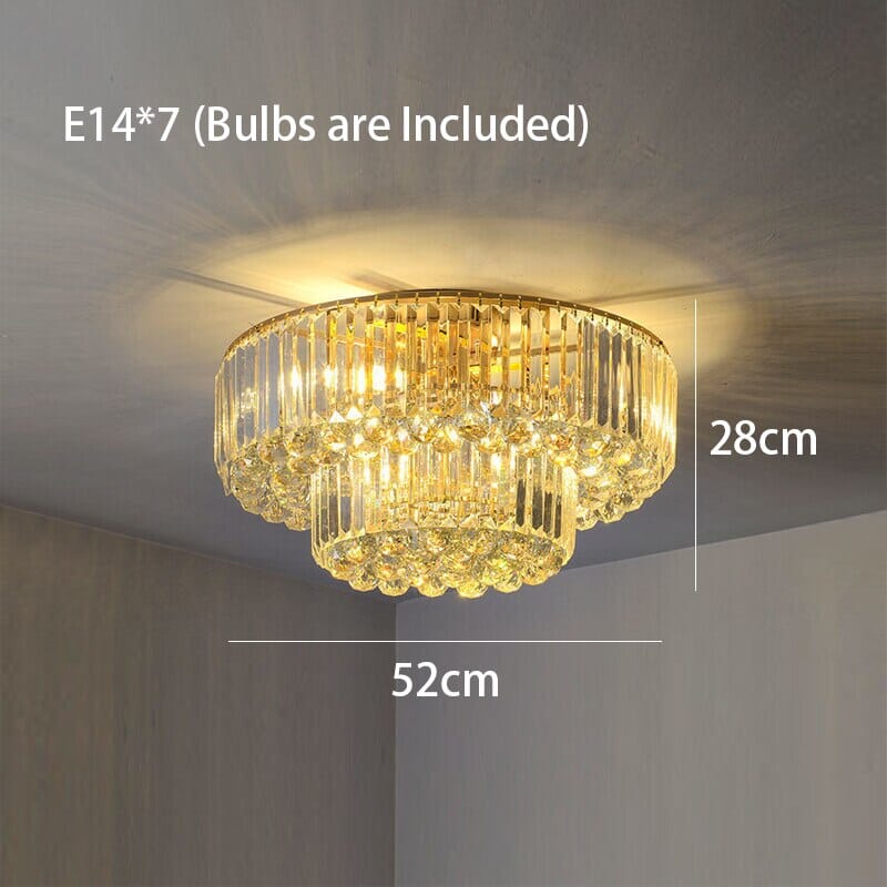 Aurelia Gold LED Ceiling Light in Vintage Industrial Style