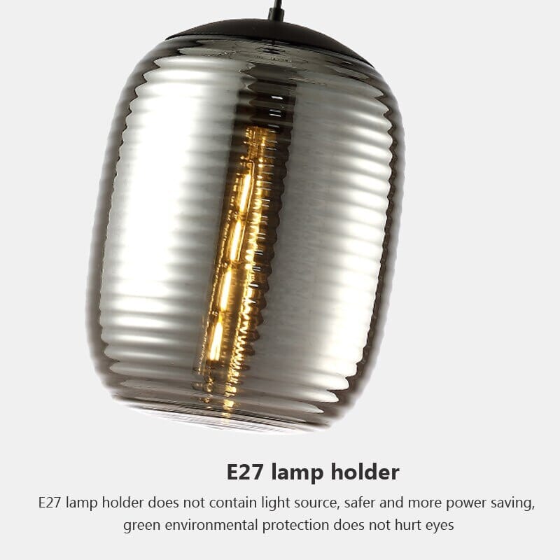 AstraLume Glass Pendant Lamp with Hand Blown Shade Design