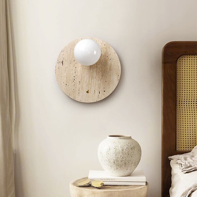 NovaLoom | Marble Glow Lamp for Boho Wabi-Sabi Homes